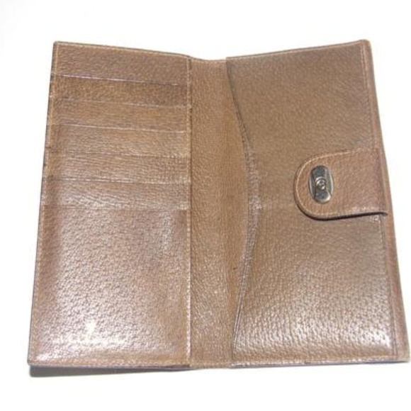 Vintage Gucci Brown Leather XL Wallet Change Purse - Picture 3 of 6
